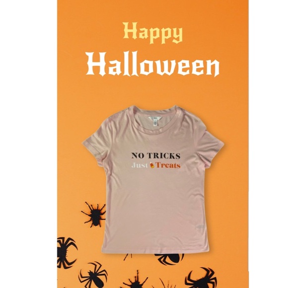 Halloween Graphic Tee, Candy Corn, Orange Crewneck, Trick or Treat!! - Picture 2 of 12